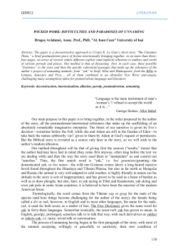 GIDNI 2 LITERATURE 118 WICKED WORK: DIFFICULTIES AND