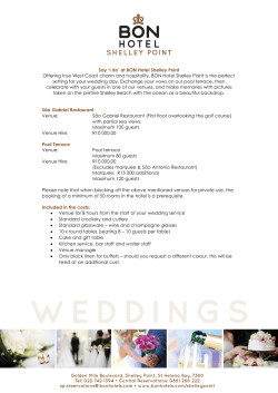 Say `I do` at BON Hotel Shelley Point Offering true West Coast charm