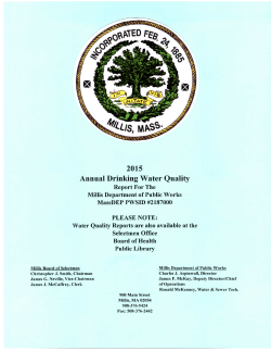 Consumer Confidence Report 2015