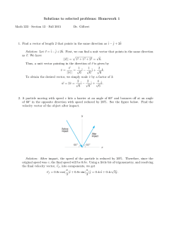 Solutions to selected problems: Homework 1