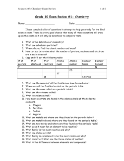Grade 10 Exam Review #1