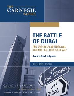 The Battle of Dubai: The United Arab Emirates and the U.S.