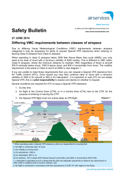 Differing VMC requirements between classes of airspace