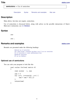 semicolons