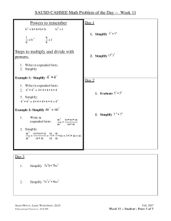 SAUSD CAHSEE Math Problem of the Day -