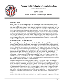 JerryGard - Paperweight Collectors Association