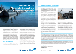 BorSafe&trade; PE100 - The solution for very large diameter