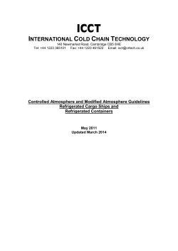 Controlled Atmosphere and Modified Atmosphere Guidelines