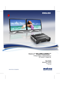 DualHead2Go User Guide