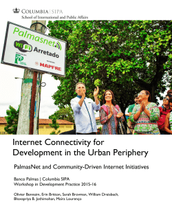 Internet Connectivity for Development in the