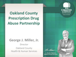 Oakland County Prescription Drug Abuse Partnership
