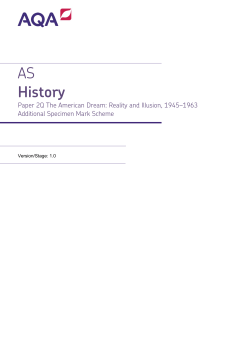 AS History Specimen mark scheme Paper 2Q