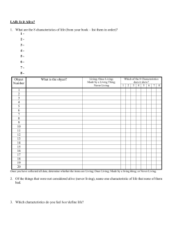 Characteristics of Life Lab