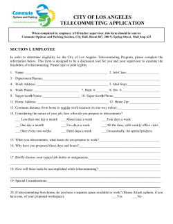 city of los angeles telecommuting application
