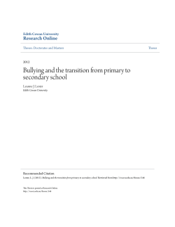 Bullying and the transition from primary to