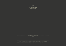 our product list - Flourish Bakery