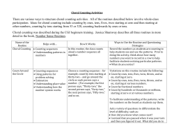 Choral Counting Activities