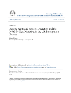 Discretion and the Need for New Narratives in the US Immigration