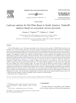 Land-use options for Del Plata Basin in South America: Tradeoffs