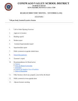 scholarships - Conewago Valley School District