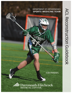 DHMC ACL Reconstruction Guidebook - Dartmouth