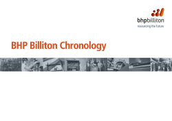 BHP Billiton Chronology