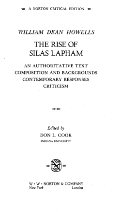 THE RISE OF SILAS LAPHAM