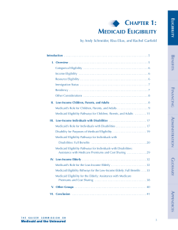 Chapter 1: Medicaid Eligibility