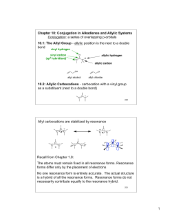 10.2: Allylic Carbocations