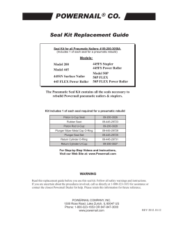 Seal Kit Install Guide