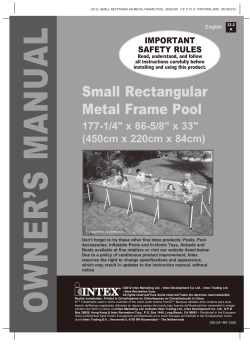 Small Rectangular Metal Frame Pool