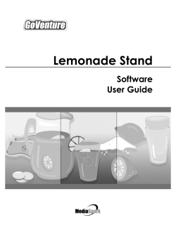 GV Lemonade Stand SOFTWARE USER GUIDE