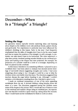 December-When Is a "Triangle" a Triangle?