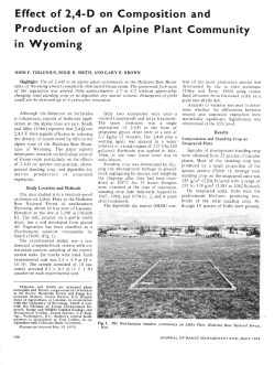 Effect of 2,4-D on Composition and Production of an Alpine Plant