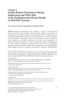 Family-Related Experiences During Deployment and
