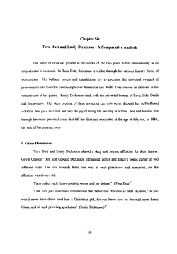 Chapter Six Toru Dutt and Emily Dickinson - A