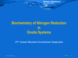 Biochemistry of Nitrogen - Maryland Department of the Environment