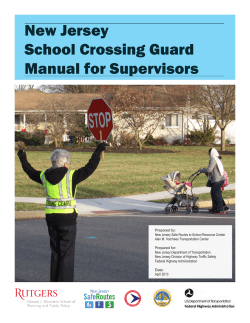 New Jersey School Crossing Guard Manual