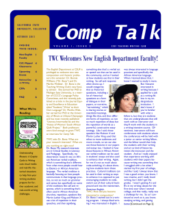 October 2013 - California State University, Fullerton