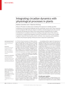 Integrating circadian dynamics with physiological processes in plants