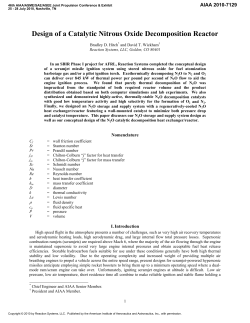 Design of a Catalytic Nitrous Oxide Decomposition Reactor