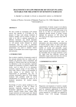 diagnostics of low-pressure rf oxygen plasma suitable for treatment