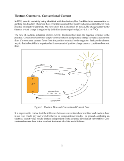 Electron Current vs. Conventional Current