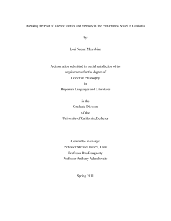 Breaking the Pact of Silence: Justice and Memory in the Post