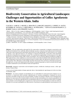 Biodiversity Conservation in Agricultural Landscapes: Challenges