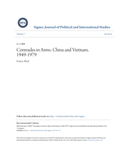 Comrades in Arms: China and Vietnam, 1949-1979