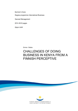 challenges of doing business in kenya from a finnish