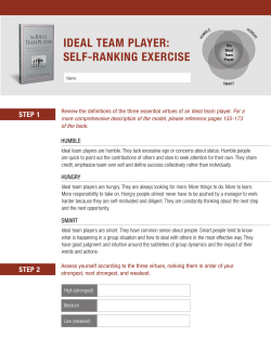 ideal team player: self-ranking exercise