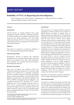 BRIEF REPORT Reliability of FNAC in diagnosing thyroid malignancy