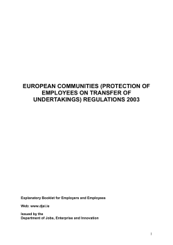 protection of employees on transfer of undertakings